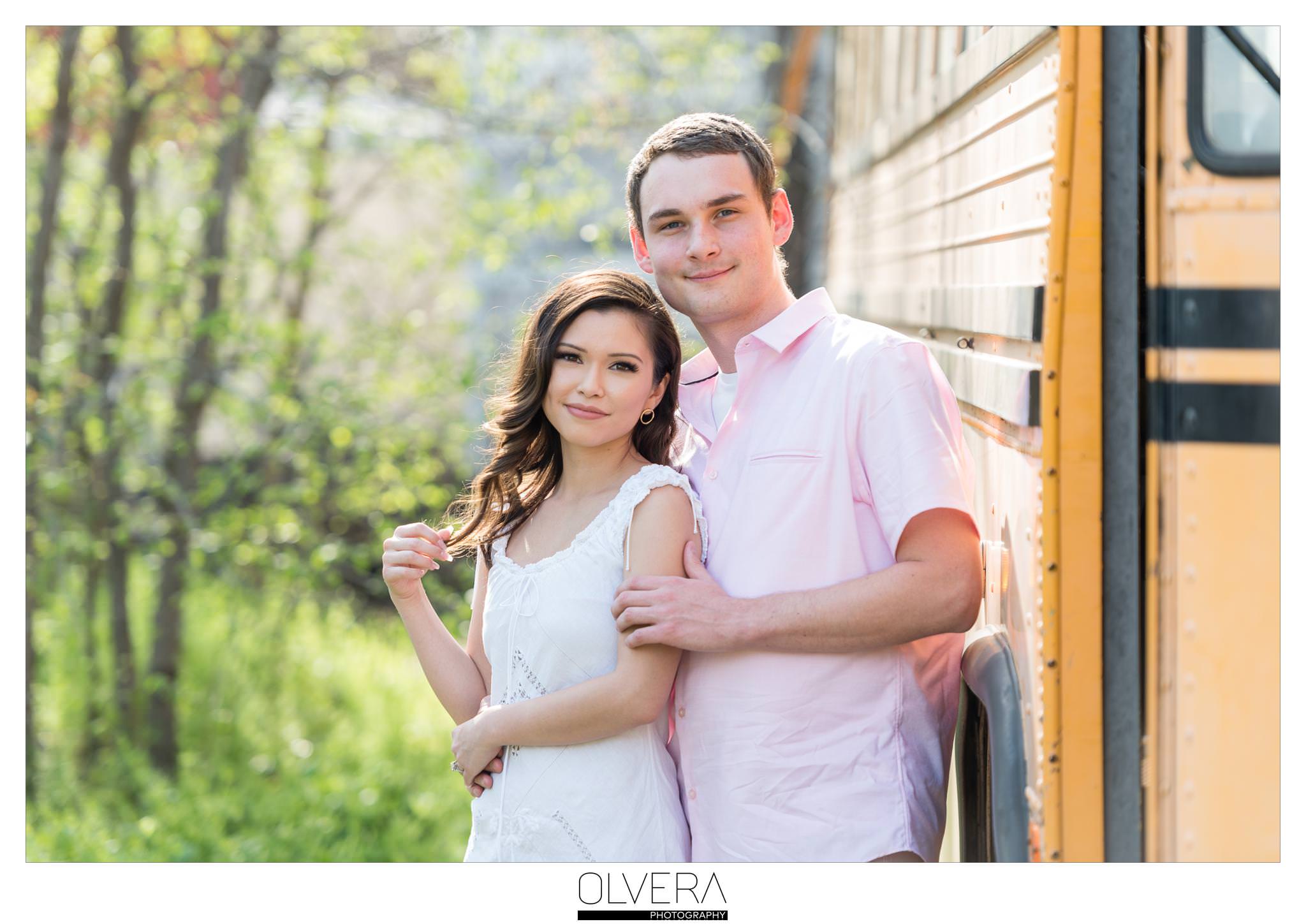 Romantic Schoolbus Engagement Photos_San Antonio Wedding Photographer 6